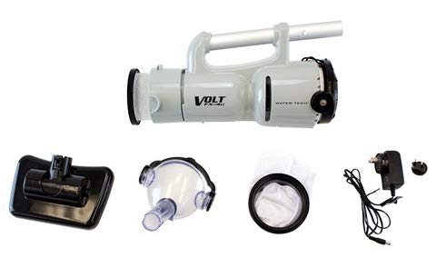 VOLT water vacuum set with various components on a white background