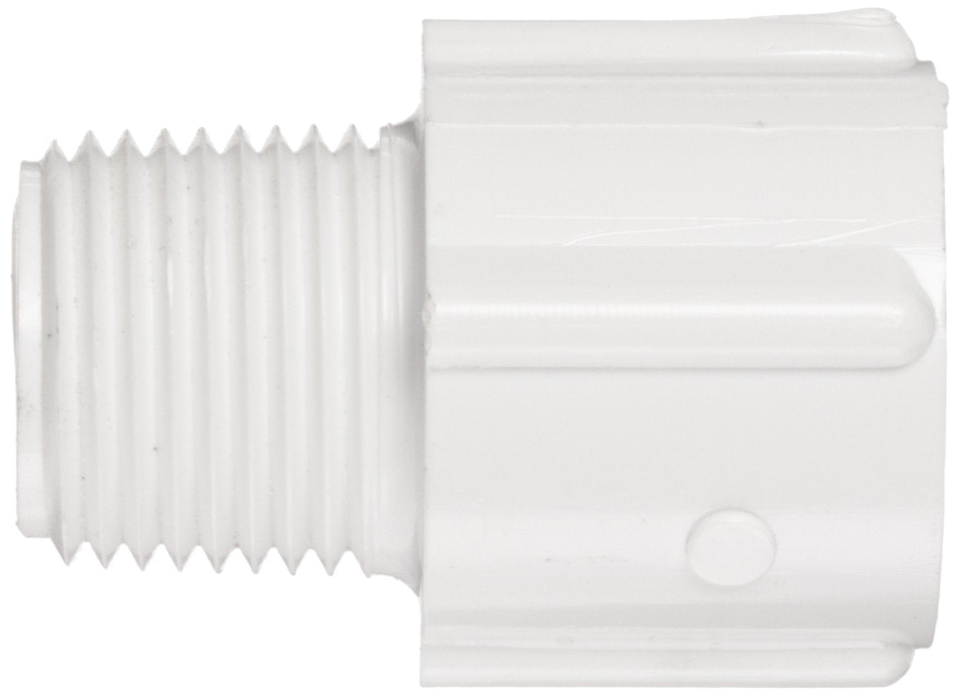 PVC Pipe Fitting, Adapter, Schedule 40, White, 1-1/2" NPT Male x Socket