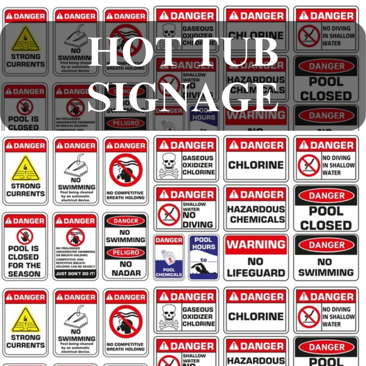 HOT TUB SIGNAGE