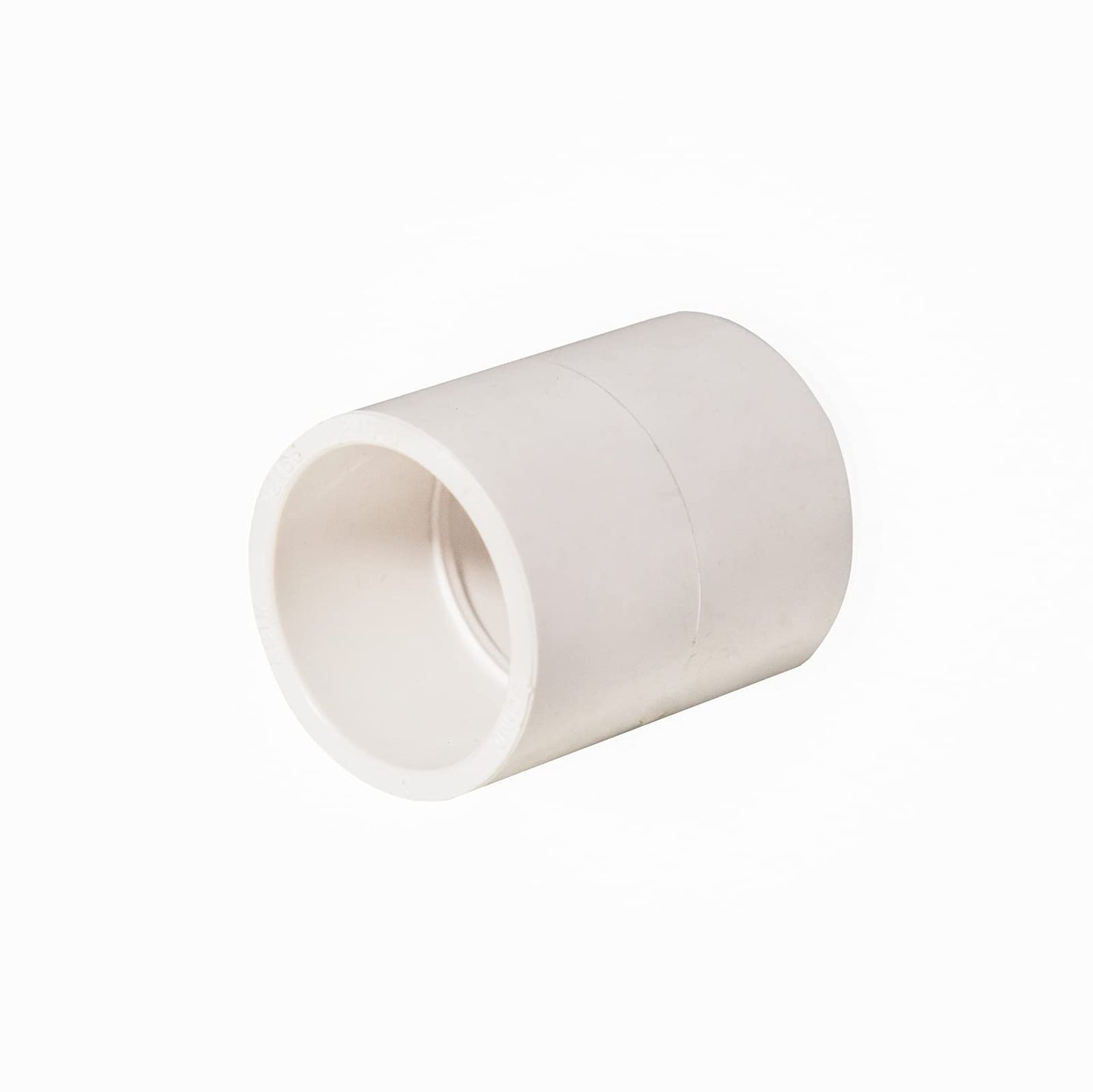 White PVC Pipe Coupling Adapter Slip (Socket x Socket) Schedule 40 (2 Pack)