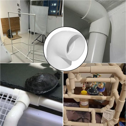 90 Degree Elbow PVC Pipe Fitting Adapter Coupling Connector Schedule 40 Slip (Socket x Socket) White Color