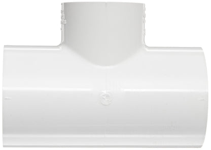 PVC Pipe Fitting, Tee, Schedule 40, White, 2" Socket
