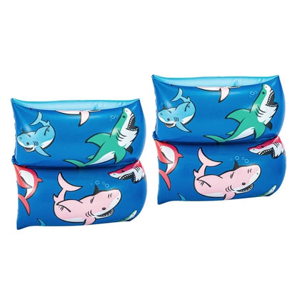 Shark Inflatable Printed Kids Armbands for Swimming & Floating, Ages 3 to 6, Unisex
