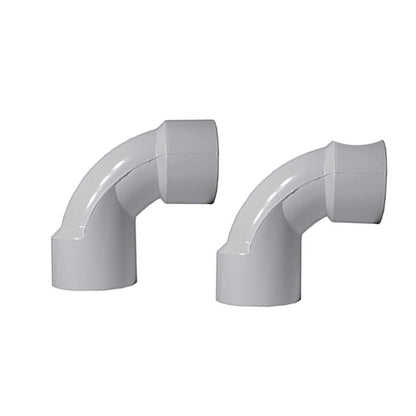 white 2 pack 2'' 90 degree elbow sch. 40 plumbing 