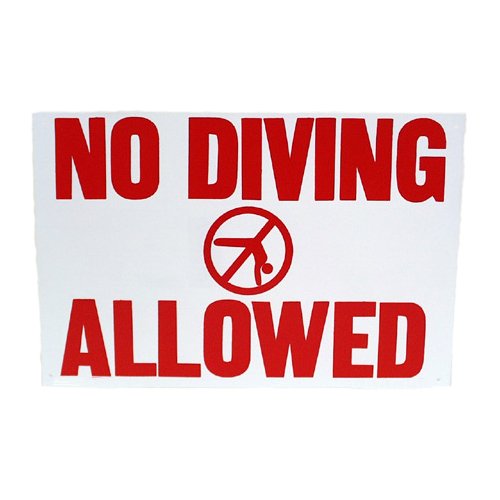 Pentair No Diving Allowed Pool Sign