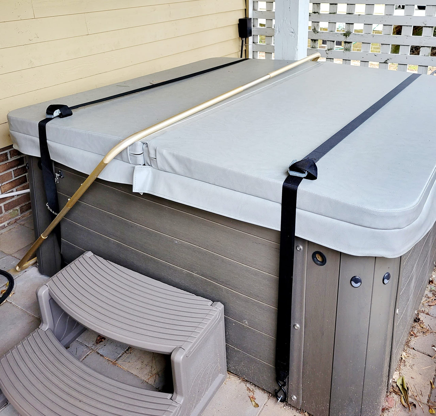 15-Foot Hot Tub Cover Wind Strap – Adjustable, Heavy-Duty Tie-Down for Spa Security