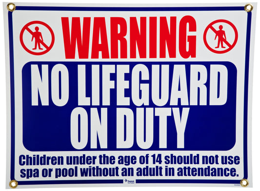 Pentair No Lifeguard On Duty Pool and Spa Sign