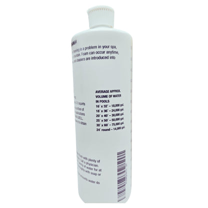 Hot Tub Defoamer - Spa Defoamer for Hot Tub Owners 32oz, Spa Anti Foam to Keep Foam Down, Hot Tub Chemicals - Aquabrite