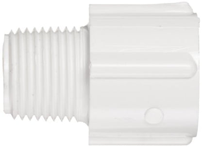 PVC Pipe Fitting, Adapter, Schedule 40, White, 1-1/2" NPT Male x Socket
