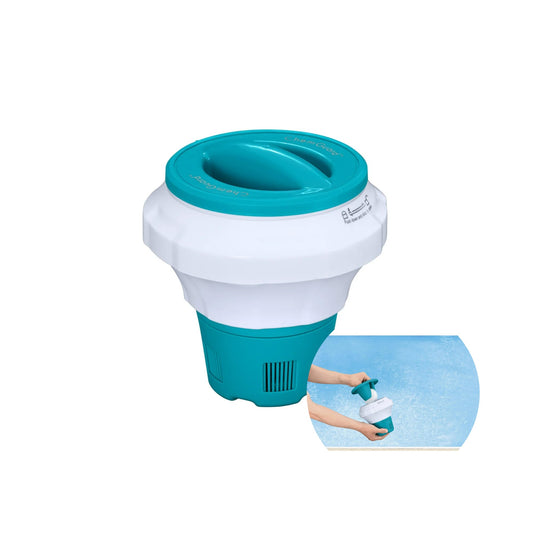 Floating chlorinator with glove 