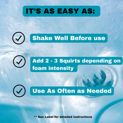 Instructions for using a product with a blue background and text overlay.
