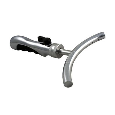 Filter Flosser cartridge filter cleaner tool connected to garden hose, cleaning a pool or hot tub filter with high-pressure water spray

