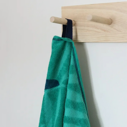 Oversized Printed Palm Leaf 100% Cotton Velour Beach Towel, 38” x 72"