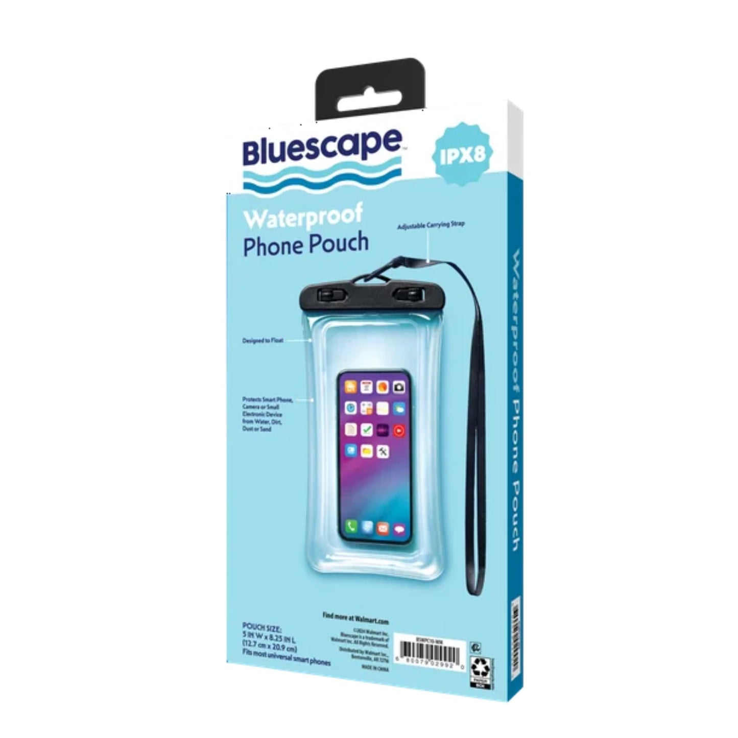 Universal Waterproof Phone Pouch - Black & Clear