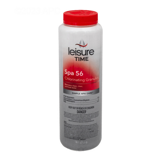 Leisure Time Spa 56 chlorinating granules container on a white background