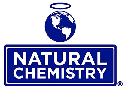 Logo of Natural Chemistry with a blue globe and text on a white background