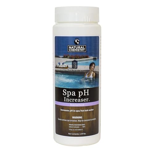 Spa pH Increaser container with a pool and person on the label against a white background