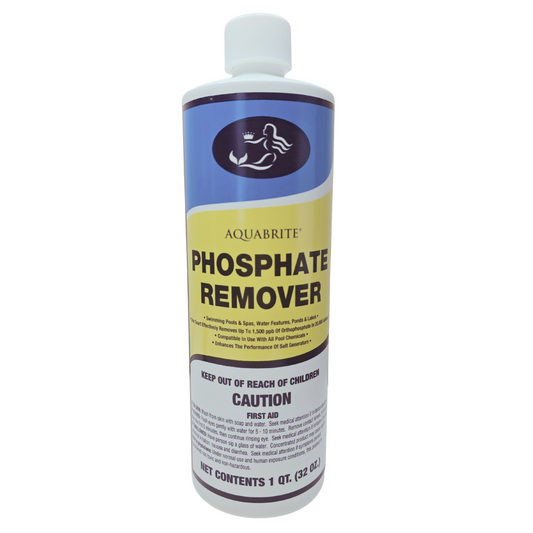 Aquabrite Phosphate Remover bottle on a white background