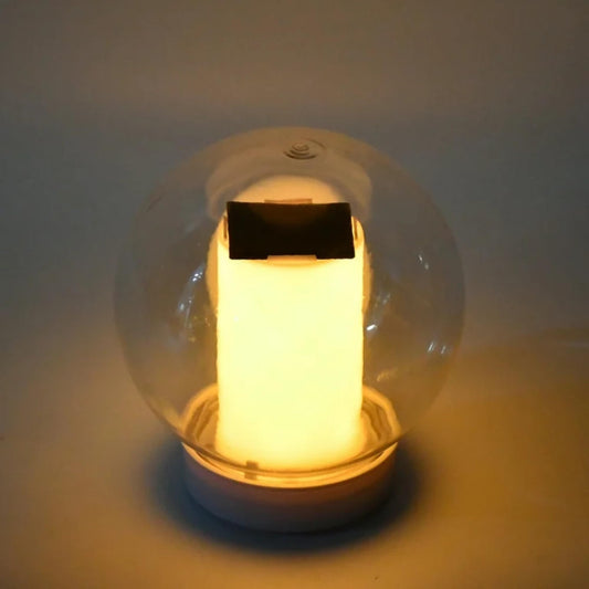 Glowing light bulb with solar panel on a plain background floating waterproof pool light 