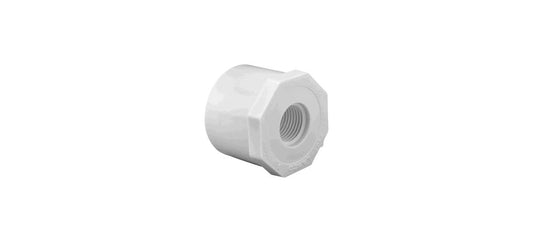 White plastic fitting on a white background